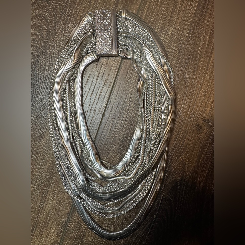 Multi-Strand Silver Kendra Scott Statement Neckla… - image 1